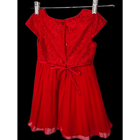 Youngland Red Dress with Bow. Size 5 - Picture 2 of 6